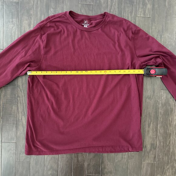 Red XXL George Long Sleeve Tee Shirt  100% Cotton - Picture 2 of 9